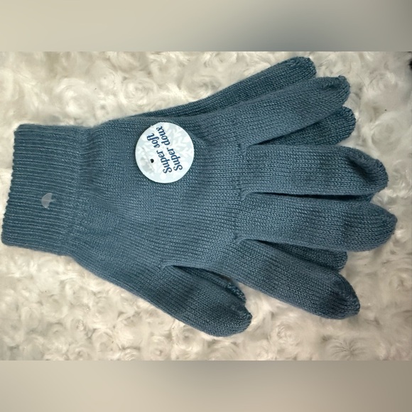 Blue Knit Gloves NEW - Picture 1 of 2